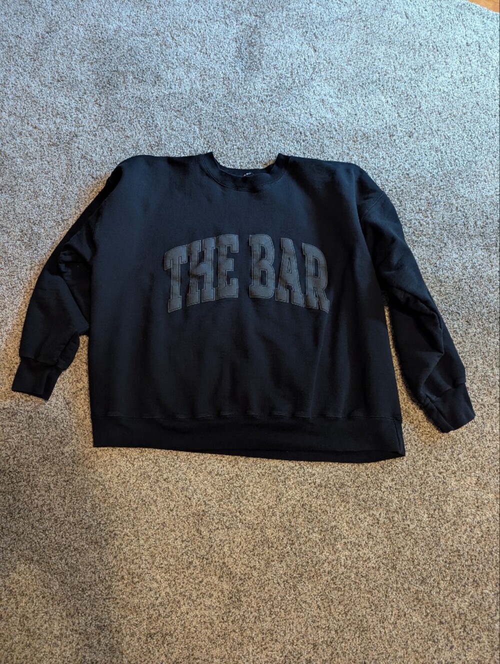 THE BAR Black Crewneck Sweatshirt